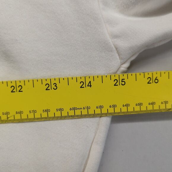 Women's DC Comics Superman American Flag Cropped Fleece Sweatshirt Ivory XL - Picture 7 of 9